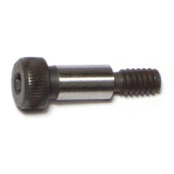 Midwest Fastener Shoulder Screw, 24 (Coarse) Thr Sz, 3/8 in Thr Lg, Steel, 5 PK 71582